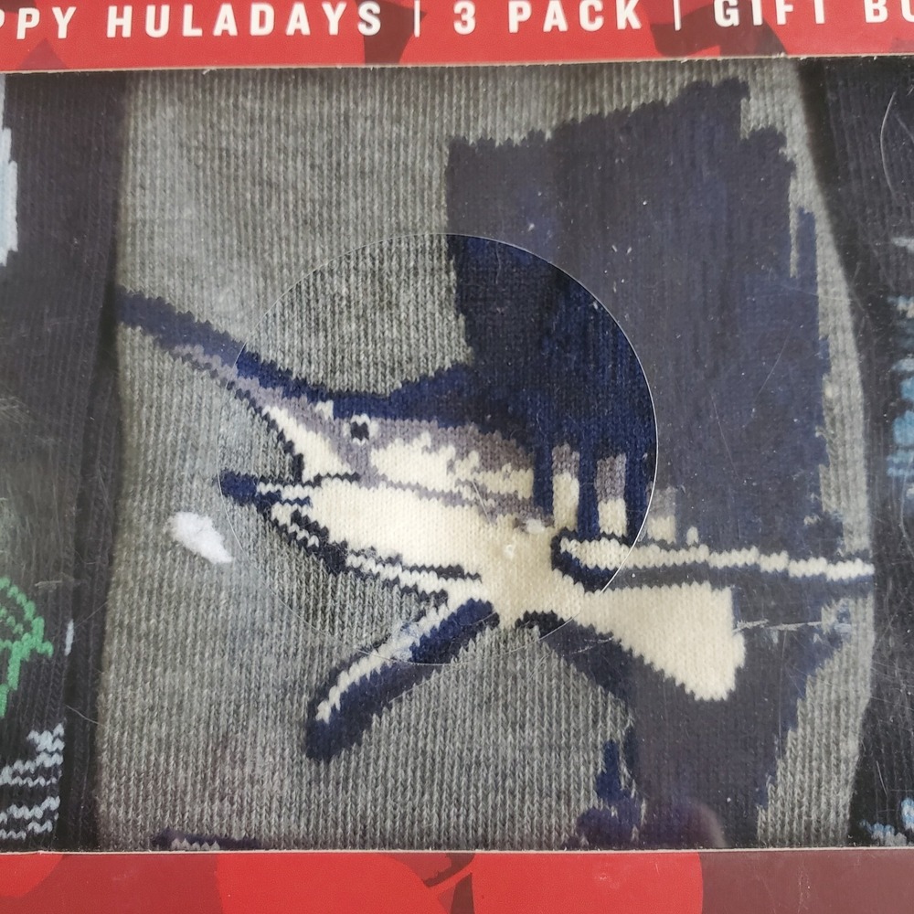 Tommy Bahama Happy Huladays 3 Pair Men's‎ Socks Gift Box New - Picture 4 of 7